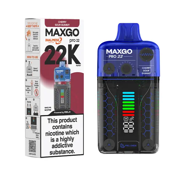 Cherry Sour Gummy RELX MaxGO Pro 22K Disposable Vape Kit